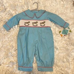 Rocking Horse Smocked Outfit NWT